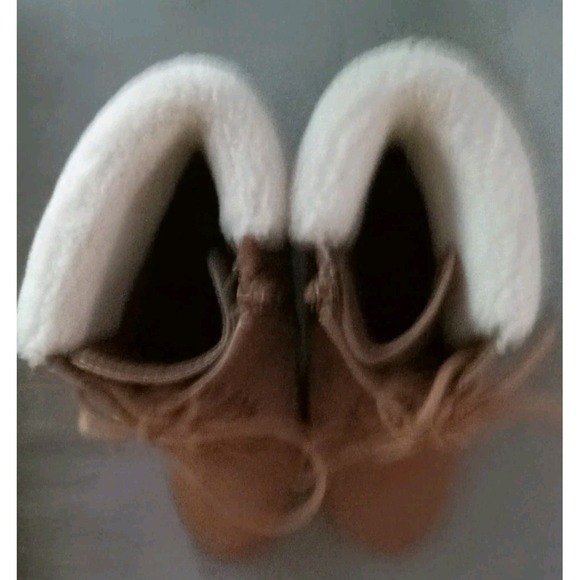 Ana Redwood Boot Womens Size 9.5 M Heel Booties Faux Fur Trim - Picture 11 of 12